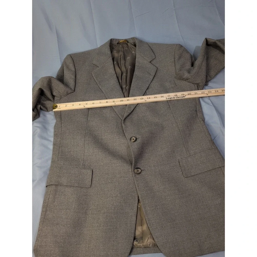 Vintage 70s Christian Dior Blazer 40R‎ Taupe 100% Wool Hart Schaffner Marx USA